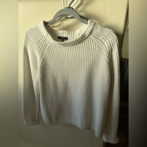 Quince cotton fisherman’s sweater. Size medium in white.